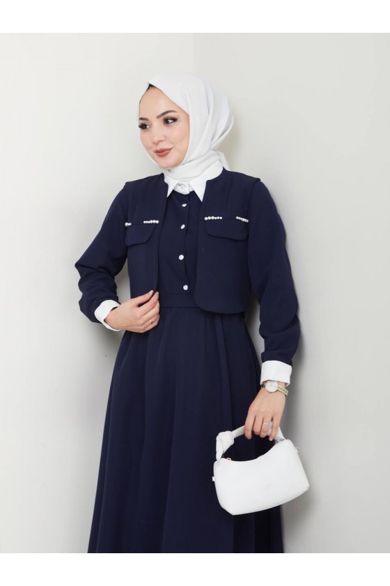2522 - Tesettür İkili Takım Lacivert-M3 2522 - Tesettür İkili Takım Lacivert-M3
