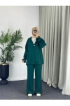 4468 - Tesettür İkili Takım Zümrüt Yeşili-j4