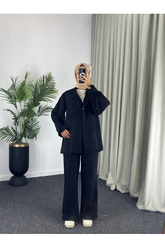 4468 - Tesettür İkili Takım Si̇yah-j4 4468 - Tesettür İkili Takım Si̇yah-j4