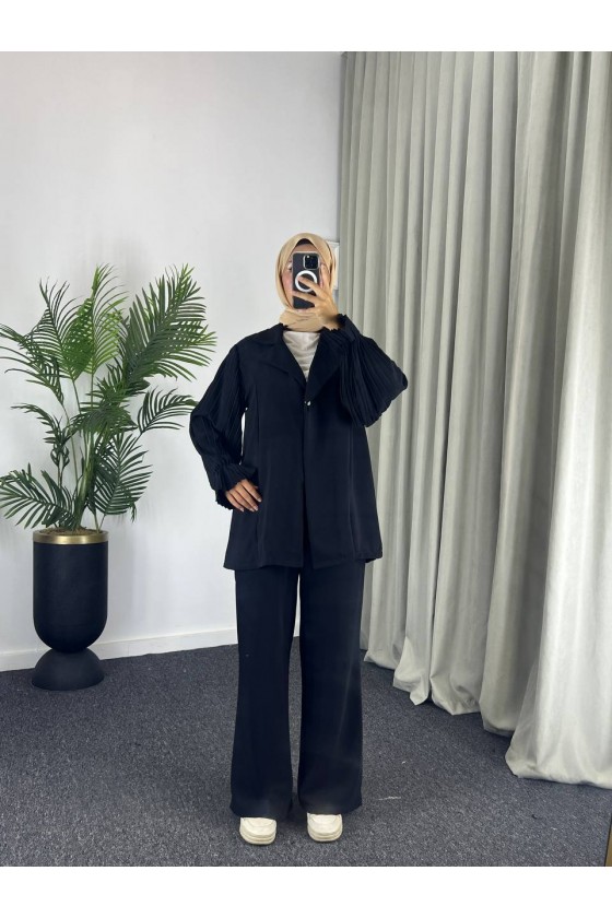 4468 - Tesettür İkili Takım Si̇yah-j4 4468 - Tesettür İkili Takım Si̇yah-j4