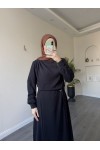 4509 -Kemerli Tesettür Elbise-L2