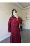 4509 -Kemerli Tesettür Elbise-L2