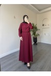 4509 -Kemerli Tesettür Elbise-L2