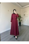 4509 -Kemerli Tesettür Elbise-L2