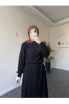 4509 -Kemerli Tesettür Elbise-L2
