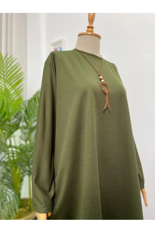 10421- Tesettür İkili Takım Haki̇-A16