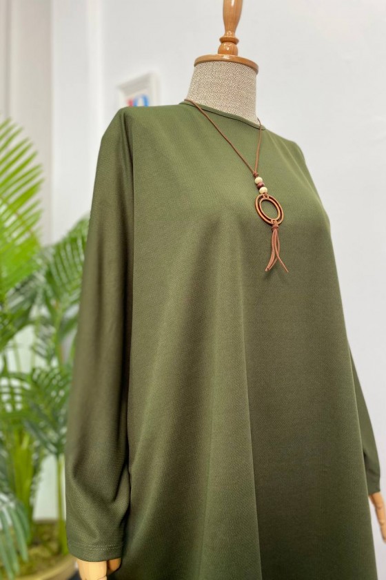 10421- Tesettür İkili Takım Haki̇-A16