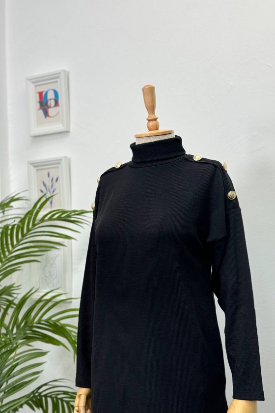 4442 - Tesettür İkili Takım Si̇yah-I5