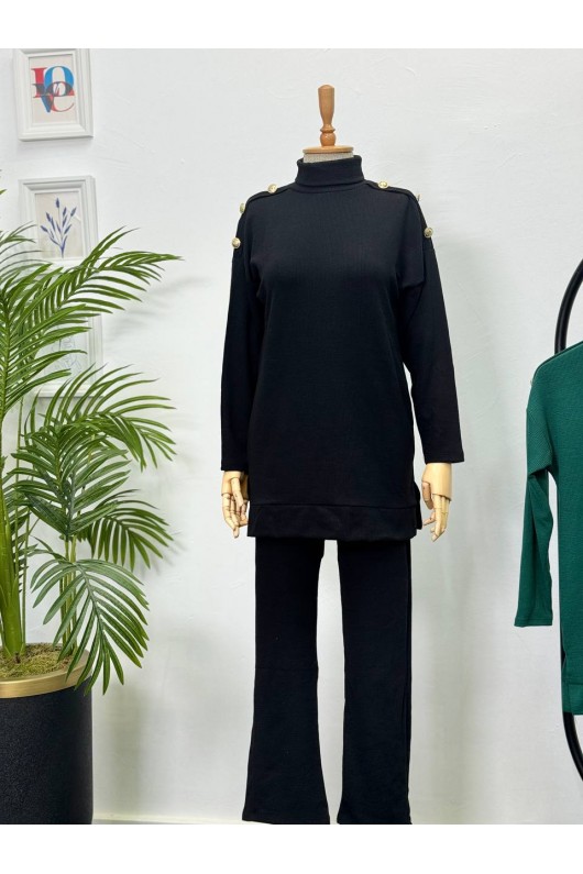 4442 - Tesettür İkili Takım Si̇yah-I5