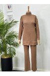 4442 - Tesettür İkili Takım Camel-I5