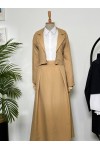 4408 - Gömlek Ceket Tesettür Takım Camel-I2