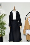 4408 - Gömlek Ceket Tesettür Takım Si̇yah-I2 4408 - Gömlek Ceket Tesettür Takım Si̇yah-I2