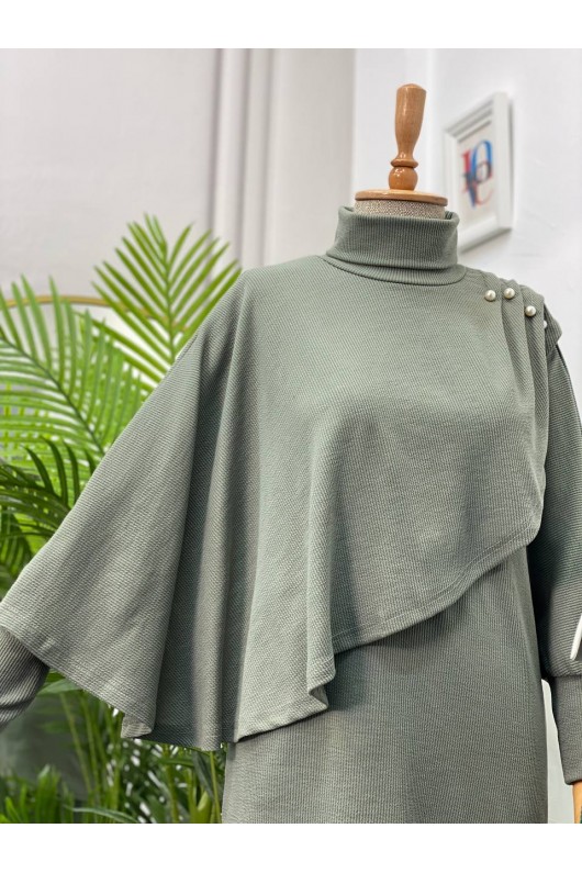 4448 - Yarım Boğazlı Tesettür Takım Mi̇nt Yeşi̇li̇-H10 4448 - Yarım Boğazlı Tesettür Takım Mi̇nt Yeşi̇li̇-H10