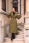 1995 - Tesettür Trençkot Haki̇-F4
