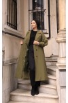 1995 - Tesettür Trençkot Haki̇-F4