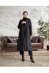 3000 - Tesettür Trençkot Si̇yah-F5