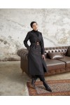 3000 - Tesettür Trençkot Si̇yah-F5