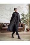 3000 - Tesettür Trençkot Si̇yah-F5