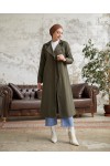 3000 - Tesettür Trençkot Haki̇-F5