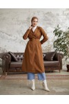 3000- Tesettür Trençkot Taba-F5 3000- Tesettür Trençkot Taba-F5