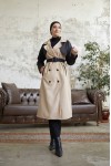 8858 - İki Renk Trençkot Si̇yah-E3