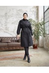10543 - Tesettür Trençkot Si̇yah-F5