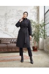 10543 - Tesettür Trençkot Si̇yah-F5