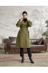 10543 - Tesettür Trençkot Haki̇-F5