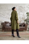 10543 - Tesettür Trençkot Haki̇-F5