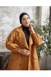 10543 - Tesettür Trençkot Camel-F5 10543 - Tesettür Trençkot Camel-F5
