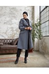 10543 - Tesettür Trençkot Gri̇-F5