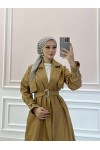 20002 - Tesettür Trençkot Camel-F3 20002 - Tesettür Trençkot Camel-F3