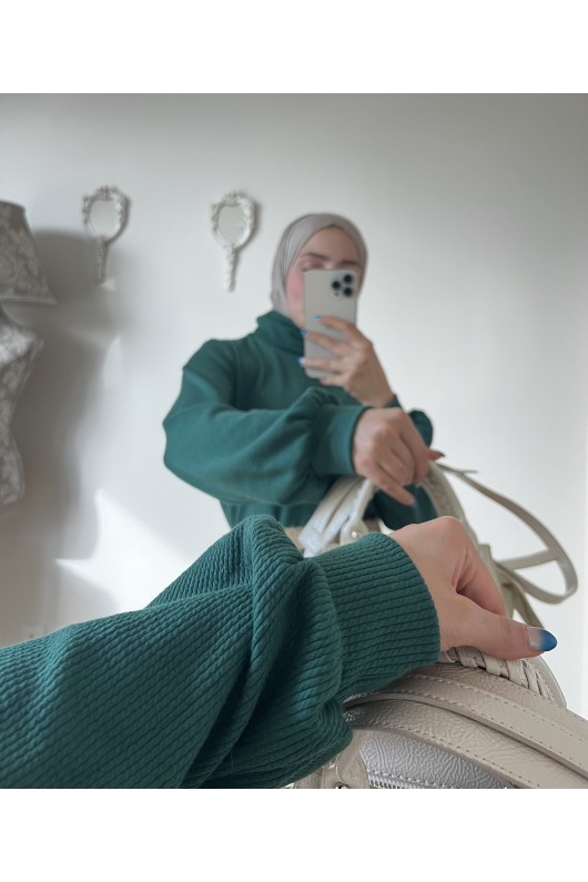 4417 - Hasır Kemerli Tesettür Elbise Yeşi̇l-E2 4417 - Hasır Kemerli Tesettür Elbise Yeşi̇l-E2