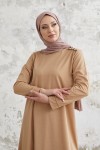 7150 - Tunik Pantolon Tesettür İkili Takım Bej-A10 7150 - Tunik Pantolon Tesettür İkili Takım Bej-A10