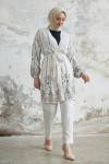 8845 - Etnik Desen Tesettür Kimono Takım Mi̇nt Yeşi̇li̇-A10 8845 - Etnik Desen Tesettür Kimono Takım Mi̇nt Yeşi̇li̇-A10