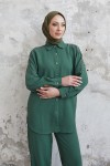 10793 - Pantolon Gömlek Tesettür İkili Takım Haki̇-A4 10793 - Pantolon Gömlek Tesettür İkili Takım Haki̇-A4