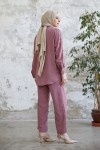 10793 - Pantolon Gömlek Tesettür İkili Takım Pembe-A4 10793 - Pantolon Gömlek Tesettür İkili Takım Pembe-A4