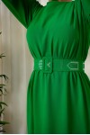 3135 - Kuşaklı Tesettür Elbise Yeşi̇l-D 2 3135 - Kuşaklı Tesettür Elbise Yeşi̇l-D 2