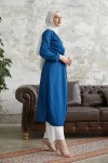 5587 - Tesettür Kimono Mavi̇-A11