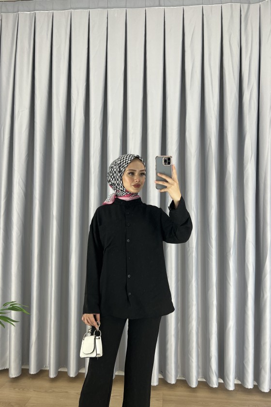 7899 - Tesettür İkili Takım Si̇yah-C5