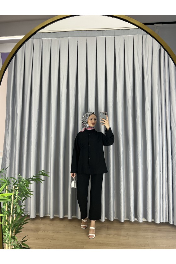 7899 - Tesettür İkili Takım Si̇yah-C5