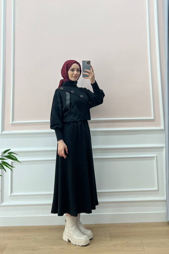 4422 Tesettür İkili Takım Si̇yah c-7