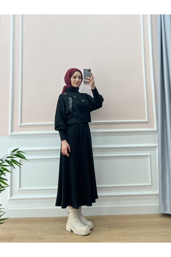 4422 Tesettür İkili Takım Si̇yah c-7