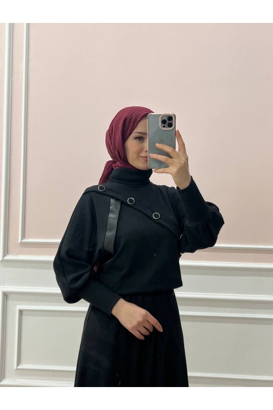 4422 Tesettür İkili Takım Si̇yah c-7