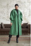 5102 - Balon Kol Tesettür Trençkot Yeşi̇l-D3 5102 - Balon Kol Tesettür Trençkot Yeşi̇l-D3