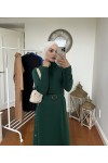 4421 - Yan Düğme Detaylı Tesettür Elbise Yeşi̇l-A17 4421 - Yan Düğme Detaylı Tesettür Elbise Yeşi̇l-A17