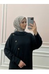 4420-Asimetrik Tesettür Tunik Si̇yah-A4