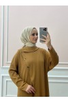 4420-Asimetrik Tesettür Tunik Taba-A4