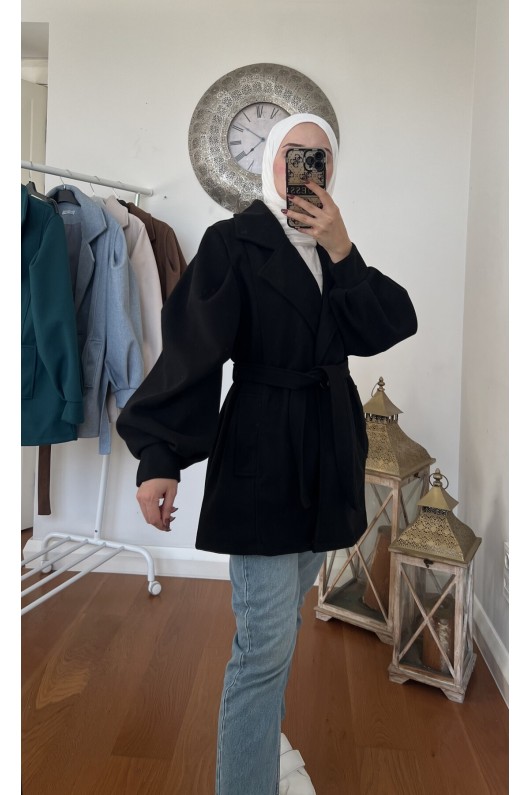 4405 - Cep Detaylı Kaban Si̇yah-K2