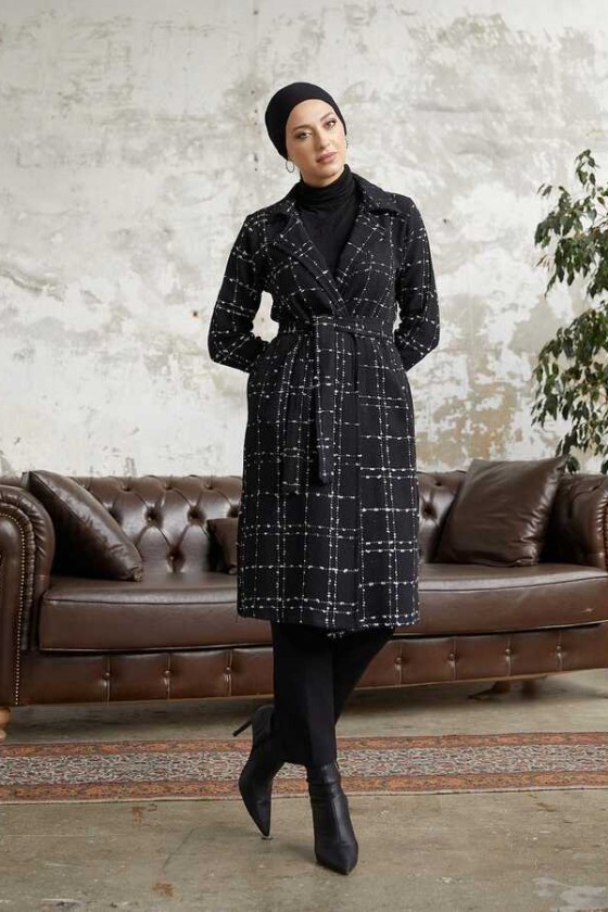 7889 - Tesettür Kaban Si̇yah-B6 7889 - Tesettür Kaban Si̇yah-B6